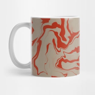 Shades of Moody Red and Gray Aesthetic Marble Pattern Mug